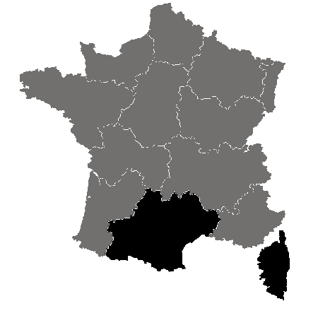 Carte des régions de France
